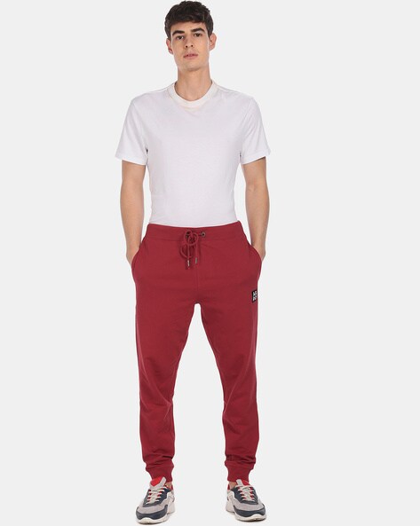 Men Cotton Joggers with Drawstring Waist