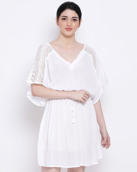 V-neck Fit & Flare Dress