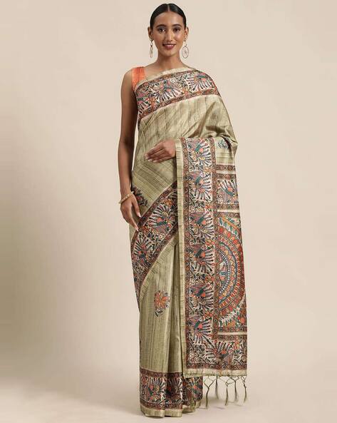 Buy Green Sarees for Women by Saree mall Online 