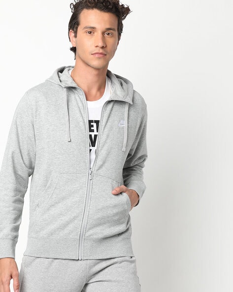 Nike gray zip up 2025 hoodie