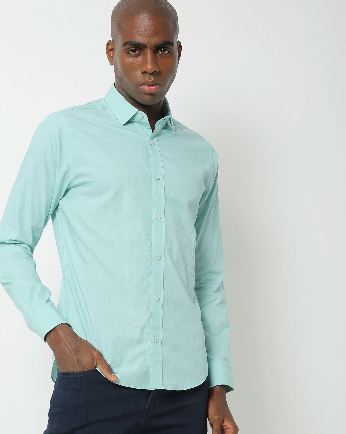 Buy Sky Blue Shirts for Men by UNITED COLORS OF BENETTON Online