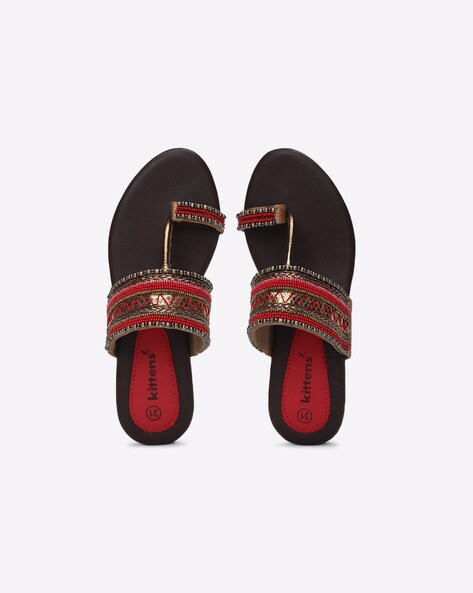 Buy Red Sandals for Girls by KITTENS Online Ajio