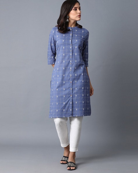 W mandarin neck on sale kurta