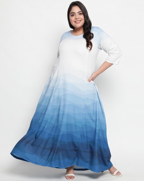 Buy AMYDUS Plus Size Maxi Dress for Women, Printed
