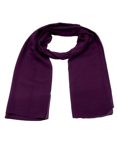 Purple best sale chiffon scarf