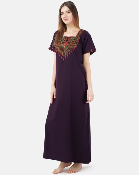 Juliet embroidered best sale nighties online shopping