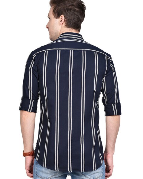 Buy Navy Blue Shirts for Men by K LARA Online