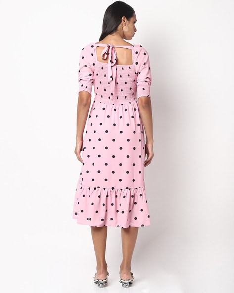 ajio polka dot dress