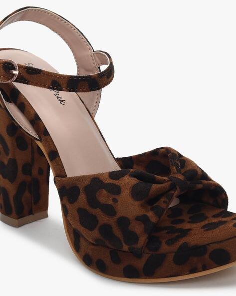 Buy Brown Heeled Sandals for Women by 