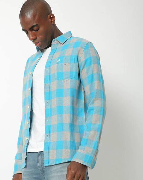 Buy Blue Shirts for Men by DENIZEN FROM 