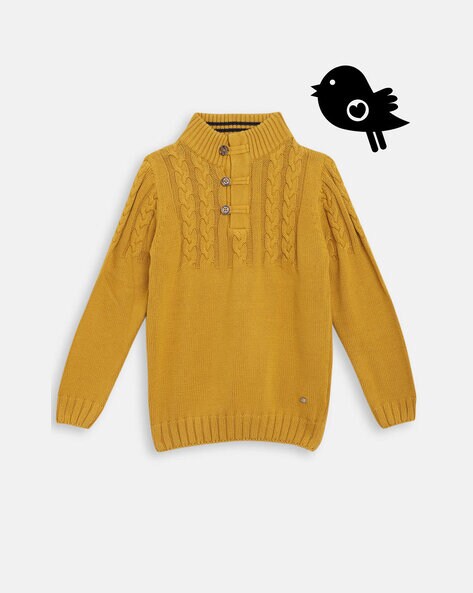 mustard knit sweater