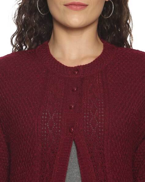 maroon long sweater