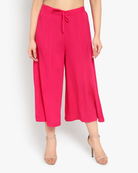 Buy Women Ladies 3/4 Length Short Trousers Wide Leg Culottes Palazzo Pants  Plus Size 8-26 Online in India - Etsy