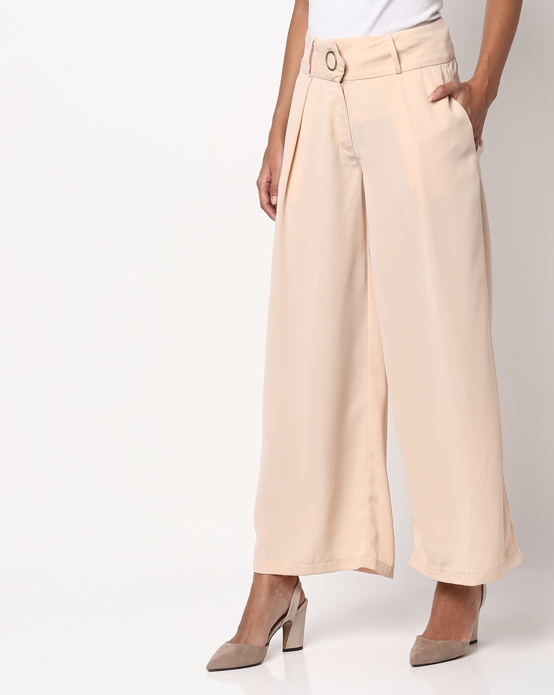 Buy Beige Trousers  Pants for Women by MADAME Online  Ajiocom