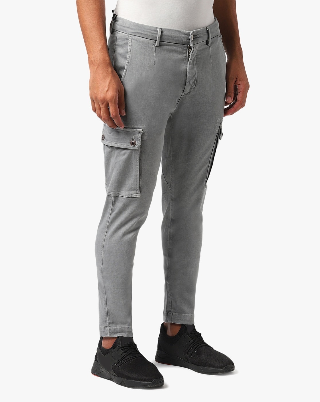 Jersey cargo trousers