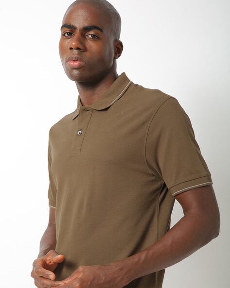 brown color polo t shirt