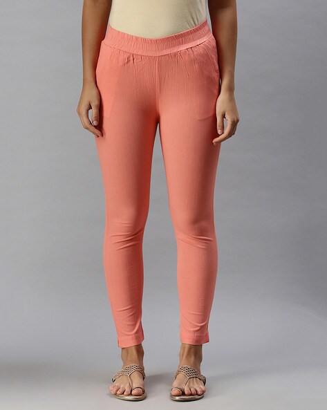 Jeans & Trousers | Peach Colour Trouser | Freeup