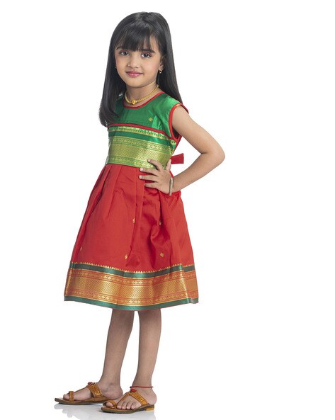 Buy Parkar Polka/maharashtrian Traditional Dress/indian Wear for  Girls/ethnic Wear/pattu Pavadai/khan Parkar Polka/pattu/girls Lehenga  Online in India - Etsy