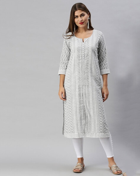 Buy Grey Kurtis & Tunics for Women by KARIGARI Online | Ajio.com