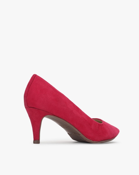 Pink and clearance red pumps