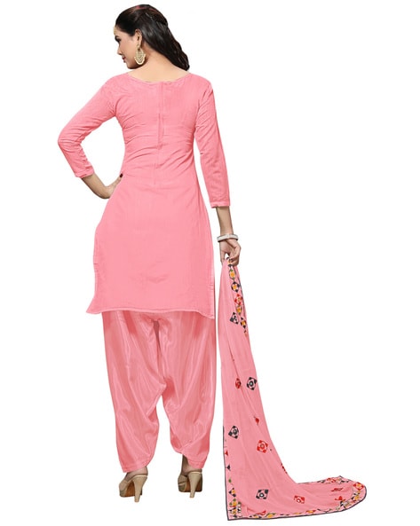 Buy KANAKFAB® WOMEN'S Net Punjabi Suit Semi Stitched Salwar Suit (Patiyala  Suit) (pakistanisuit_EK201299 Blue Free Size) at Amazon.in