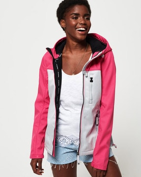 superdry black and pink jacket