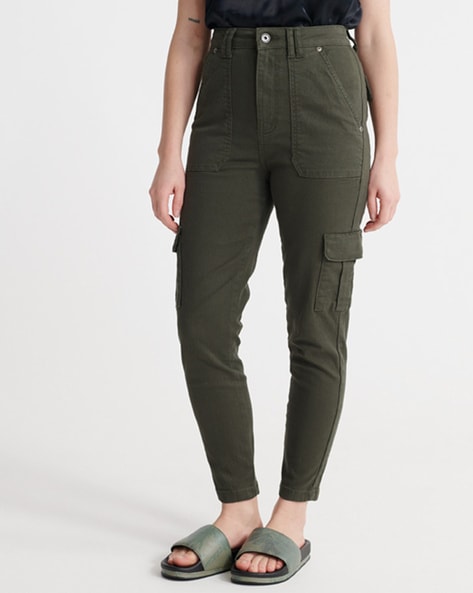 Superdry Low Rise Wide Leg Cargo Pants in Natural  Lyst