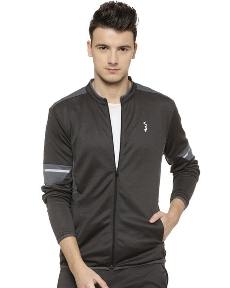 mens black track jacket