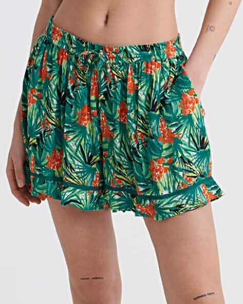 Summer Beach Printed Shorts with Drawcord Fastening