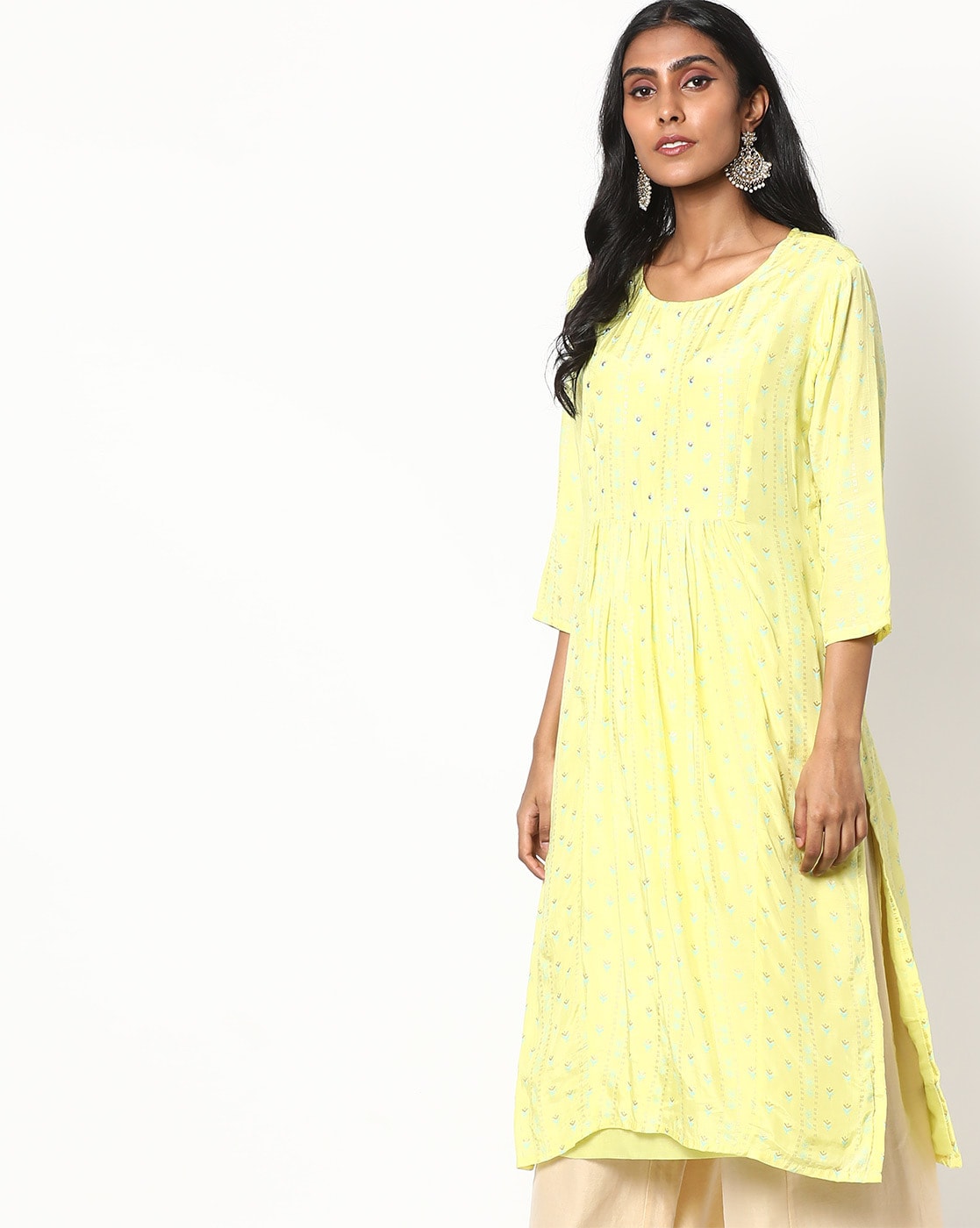 Designer lemon colour kurti | Girls fashion clothes, Fashion dresss, Casual  wear dress