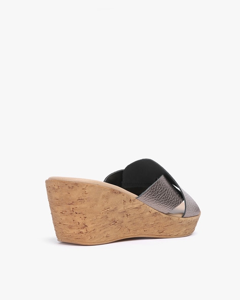 Black Womens Lisbon Wedge Sandal | Jellypop | Rack Room Shoes