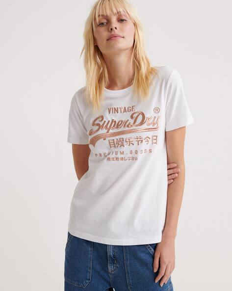 Buy White Tshirts for Women by SUPERDRY Online | Ajio.com
