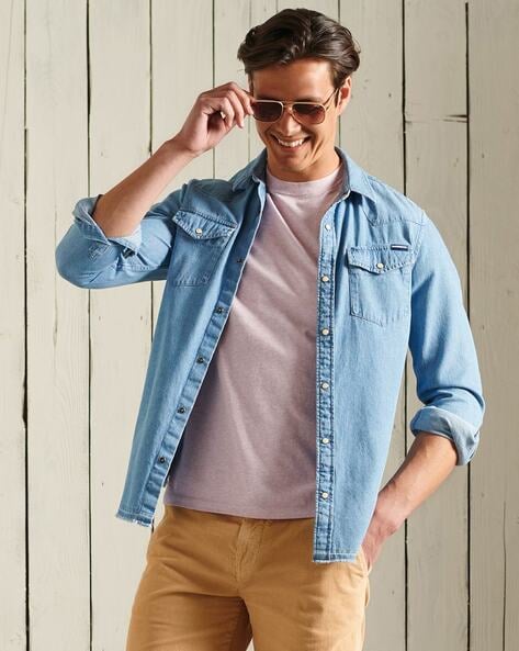 Check styling ideas for「Oversized Striped Half-Sleeve T-Shirt、Cotton Linen  Over Shirt Jacket」| UNIQLO US