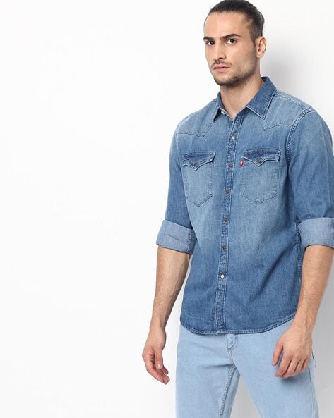 Buy LEVIS Mens 2 Pocket Slub Denim Shirt | Shoppers Stop