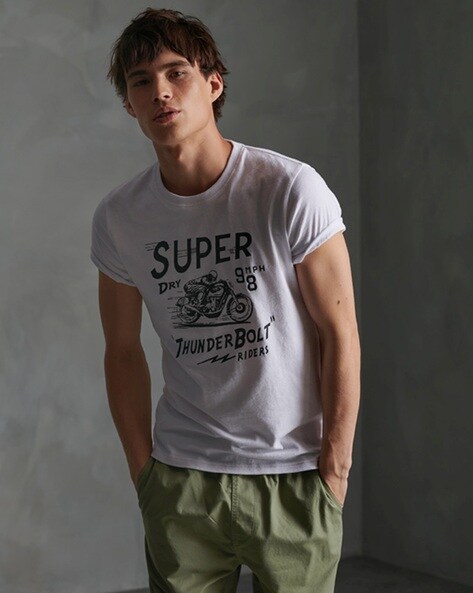 Motor Graphic Print Crew-Neck T-shirt