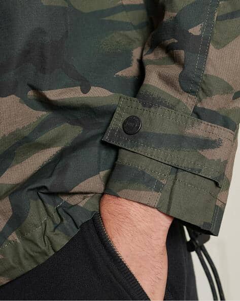 camo print utility jacket
