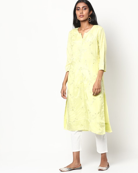 Share 86+ yellow kurti with white pants latest - thtantai2