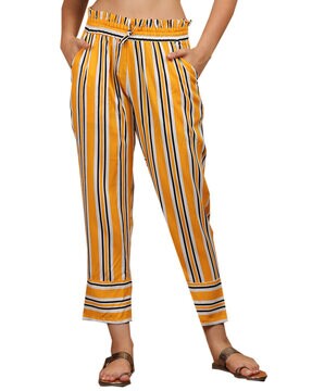 yellow striped pants