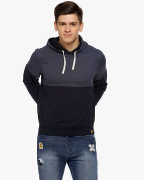 Campus Sutra Solid Campus Sutra Full Sleeve Solid Men Blue Denim Color Sweatshirt