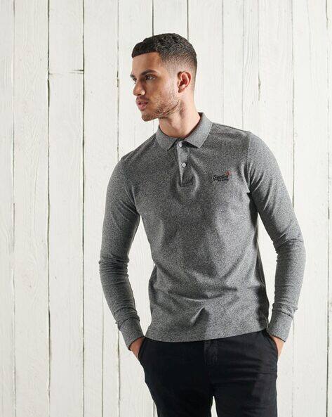 superdry long sleeve polo