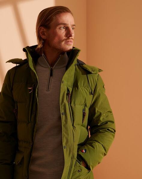 quilted down parka jacket