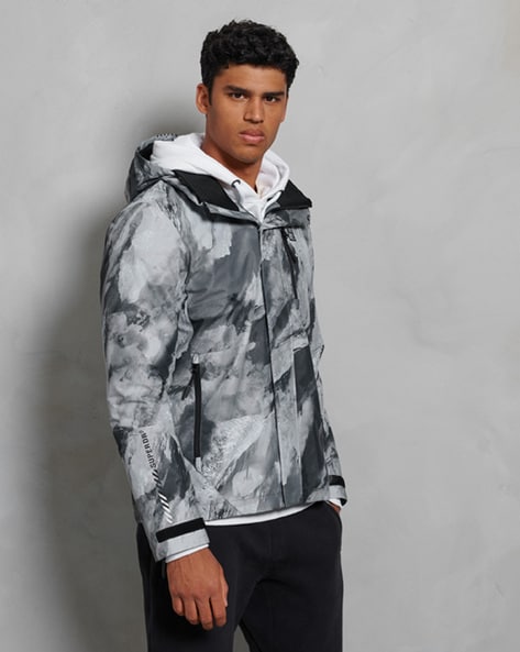 Superdry white 2024 camo jacket