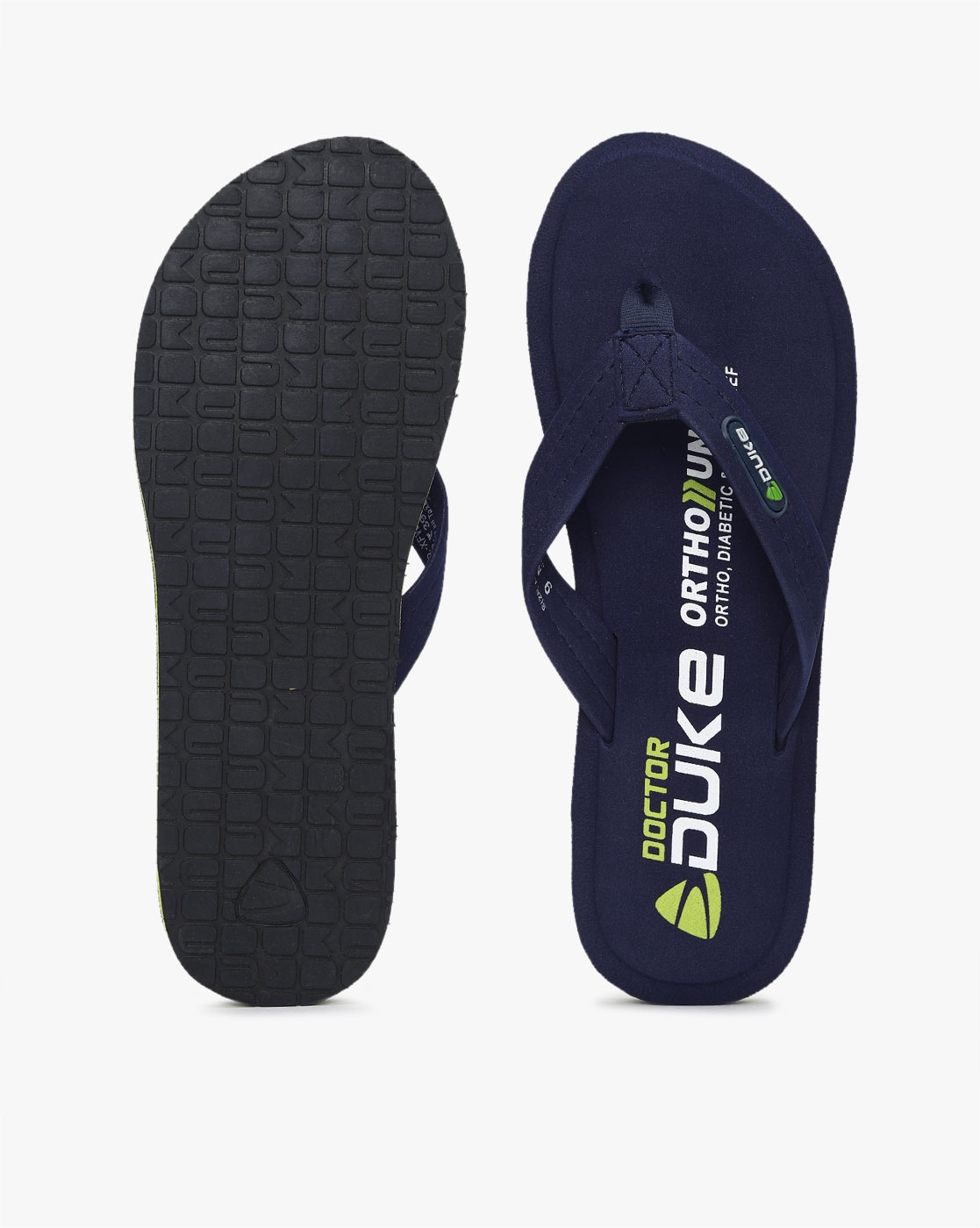 mens navy blue flip flops