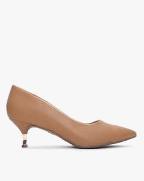 tan pointed heels
