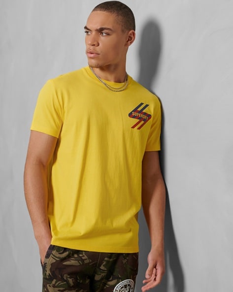 superdry yellow shirt