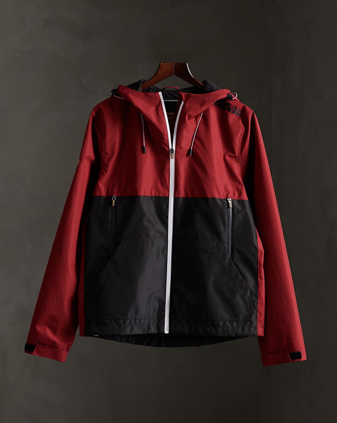 superdry red and black jacket