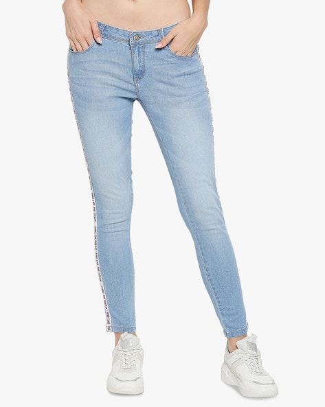 Lee Cooper Mid-Wash Mid-Rise Skinny Jeans