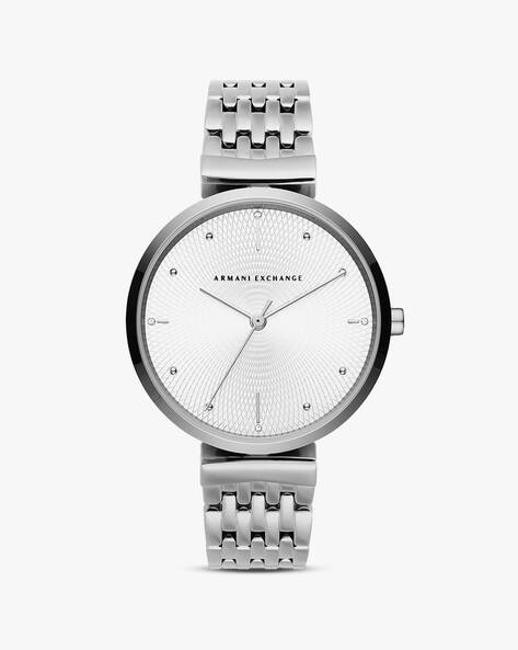 armani exchange silver watch