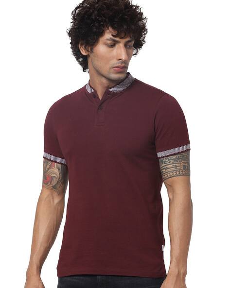 Maroon Tshirts for Men by Jack \u0026 Jones 