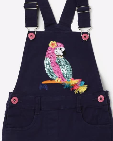 Sequin Embellished Dungarees view 3